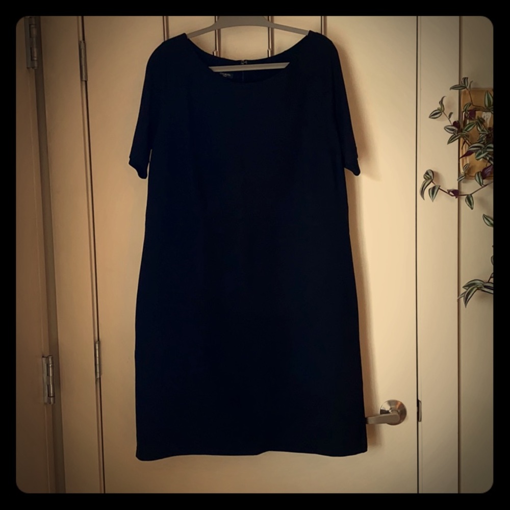 Talbots Size 14W Black Dress